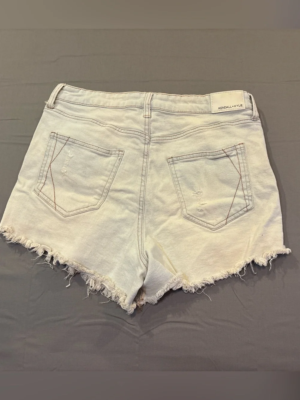 Kendall & Kylie The Icon Short Distressed High-Rise Jean Shorts Size 13/31